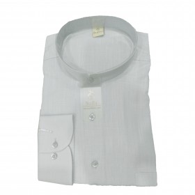 Keten Gömlek hakim yaka - Gri