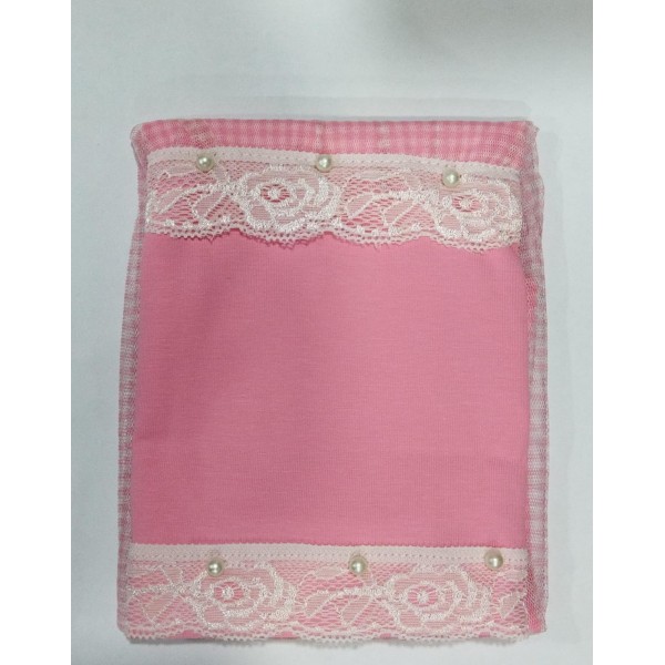 Tüllü Çocuk Bone Başörtüsü -Pembe
